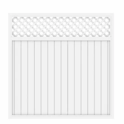 Zaunelement 'Longlife Riva' Mit Gitter Weiß 180 X 180 Cm