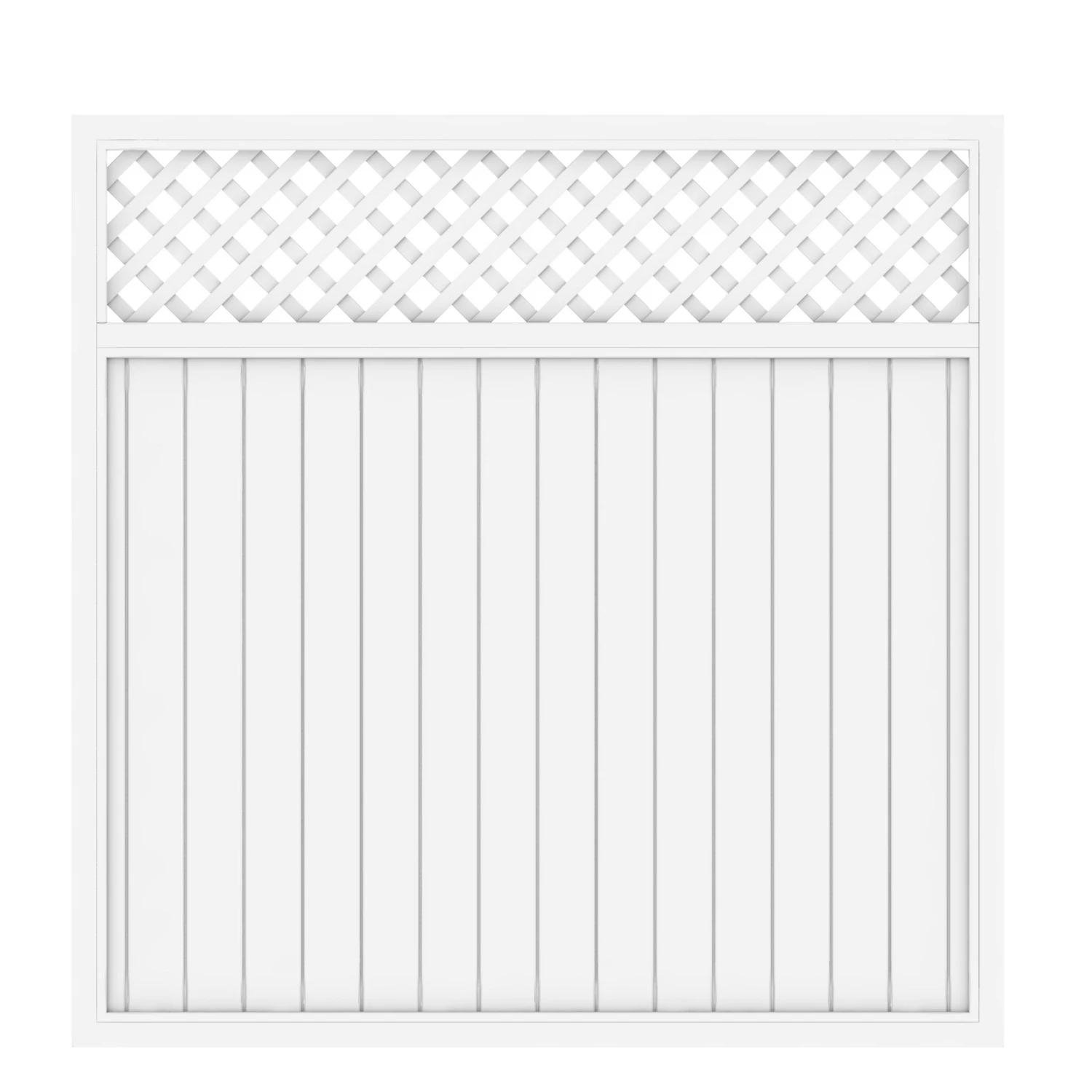 Zaunelement 'Longlife Riva' Mit Gitter Weiß 180 X 180 Cm 1 Zaunelement 'Longlife Riva' Mit Gitter Weiß 180 X 180 Cm