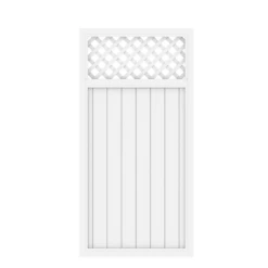Zaunelement 'Longlife Riva' Mit Gitter Weiß 90 X 180 Cm