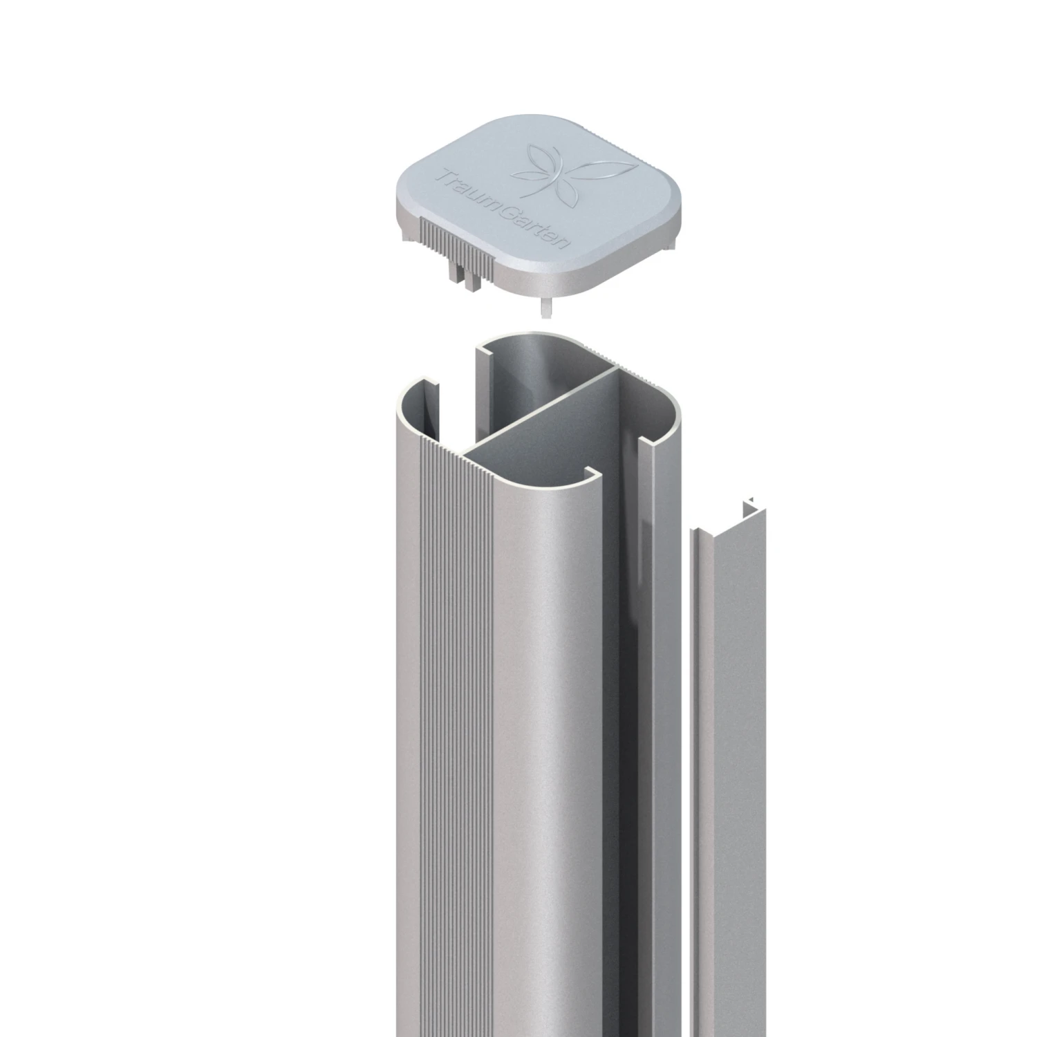 Steckpfosten 'System' Silber 7 X 7 X 105 Cm 1 Steckpfosten 'System' Silber 7 X 7 X 105 Cm