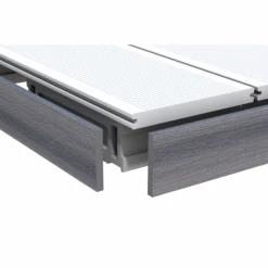 WPC-Abschlussleiste 'DreamDeck Platinum' Grau 2000 X 60 X 10 Mm