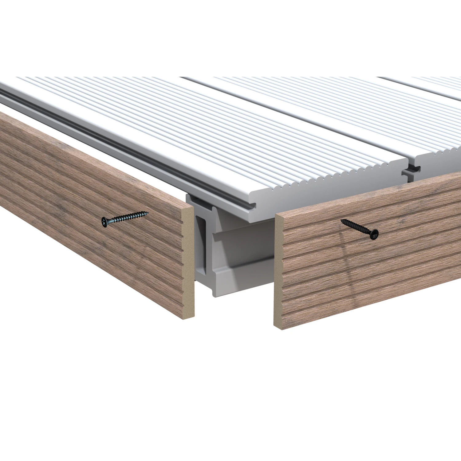 WPC-Abschlussleiste 'DreamDeck BiColor' Mandelfarben 2000 X 80 X 10 Mm 1 WPC-Abschlussleiste 'DreamDeck BiColor' Mandelfarben 2000 X 80 X 10 Mm