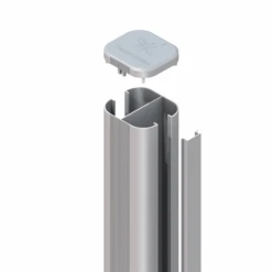 Steckpfosten 'System' Silber 7 X 7 X 298 Cm