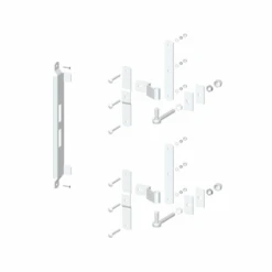 Beschlagsatz 'Longlife' Weiß Für Tore Mit Schloss