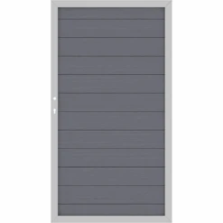 Einzeltor 'System WPC' DIN Links Anthrazit Silber 98 X 180 Cm