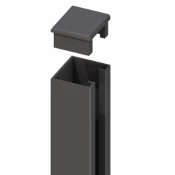 U-Montageprofil 'System' Anthrazit 3 X 4 X 238 Cm