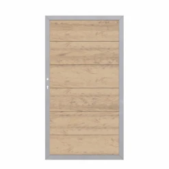 Einzeltor 'Design WPC ALU' DIN Links Sand 98 X 180 Cm
