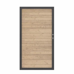 Einzeltor 'System WPC' DIN Rechts Sand Anthrazit 98 X 180 Cm