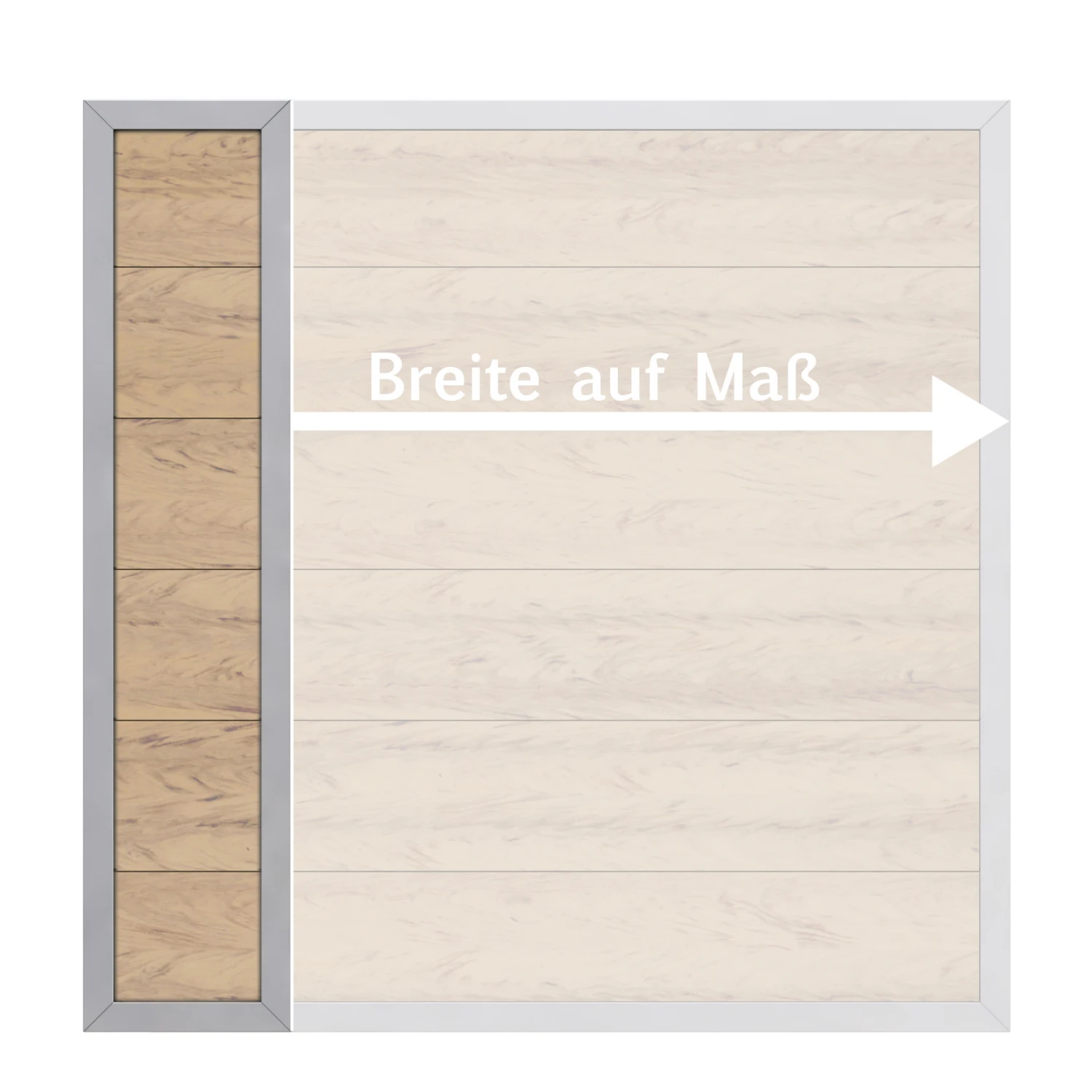 Maßelement 'Design WPC' Sand Aluminium 1 Maßelement 'Design WPC' Sand Aluminium