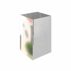 Grundverkleidung Für Mülltonnenbox 'Binto' Silbern 119 X 69 Cm