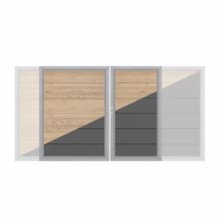 Doppeltor Auf Maß 'Design WPC' Aluminium