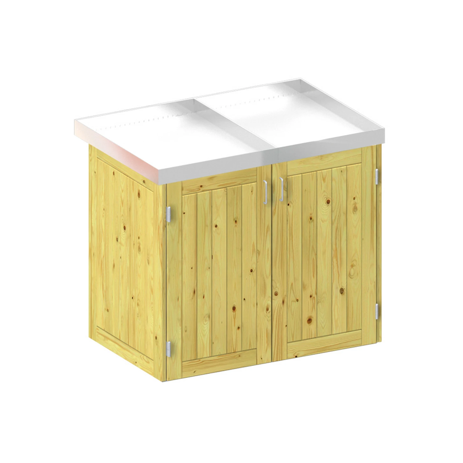 Mülltonnenbox 'Binto' Mit Pflanzkasten Naturfarben 150 X 129 X 90 Cm 2 Mülltonnenbox 'Binto' Mit Pflanzkasten Naturfarben 150 X 129 X 90 Cm – Bild 2