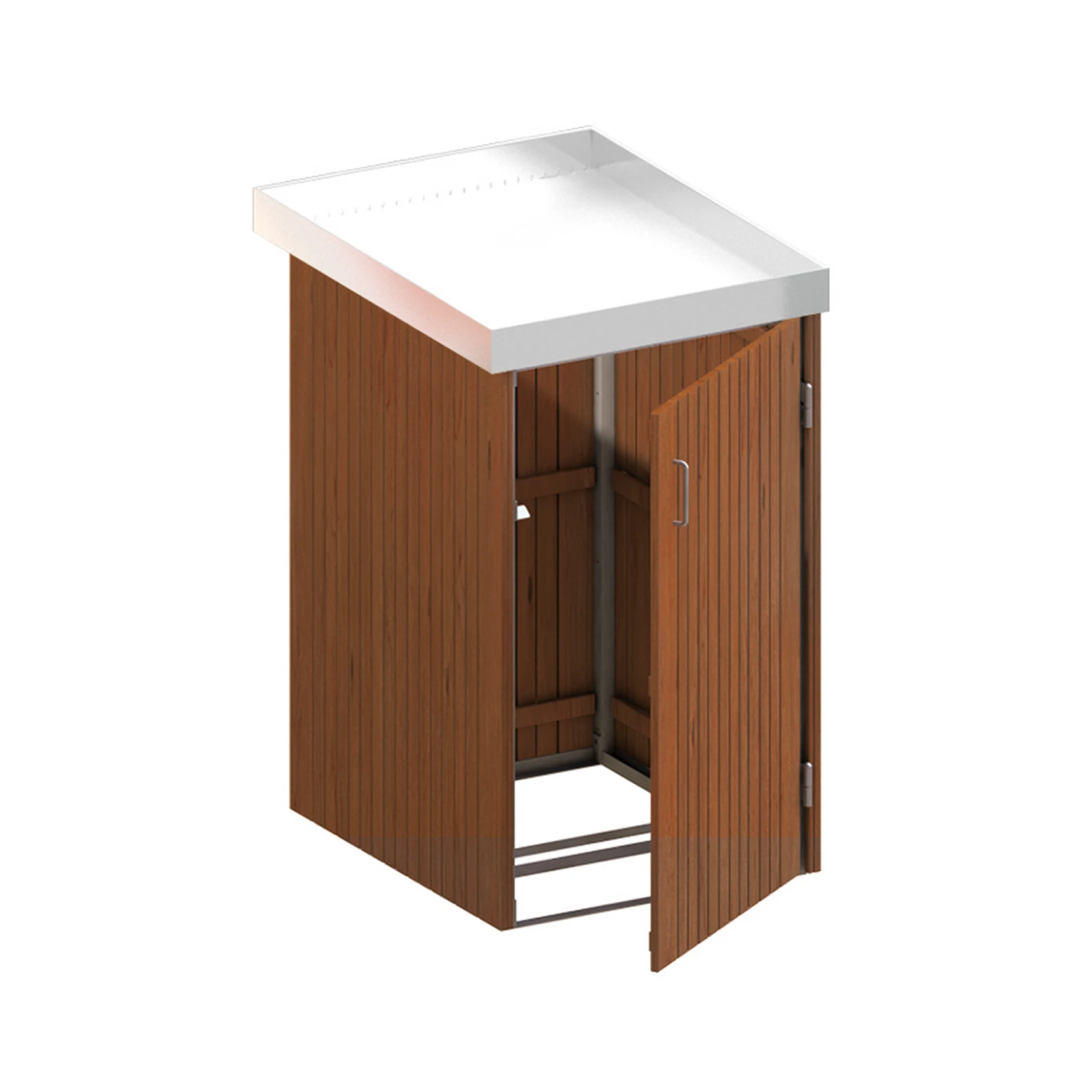 Mülltonnenbox 'Binto' Mit Pflanzkasten Braun 75 X 129 X 90 Cm 2 Mülltonnenbox 'Binto' Mit Pflanzkasten Braun 75 X 129 X 90 Cm – Bild 2