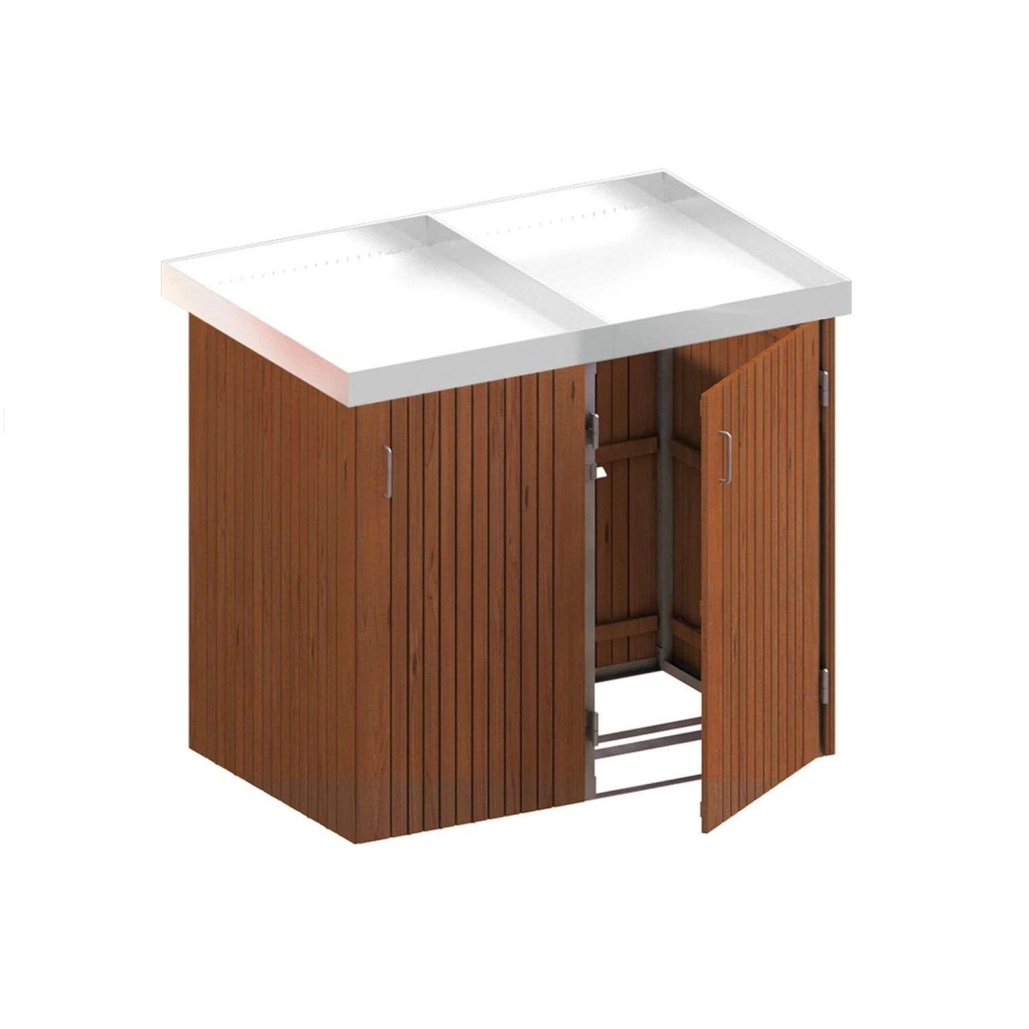 Mülltonnenbox 'Binto' Mit Pflanzkasten Braun 150 X 129 X 90 Cm 2 Mülltonnenbox 'Binto' Mit Pflanzkasten Braun 150 X 129 X 90 Cm – Bild 2