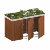 Mülltonnenbox 'Binto' Mit Pflanzkasten Braun 216 X 129 X 90 Cm