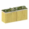 Mülltonnenbox 'Binto' Mit Pflanzkasten Naturfarben 282 X 129 X 90 Cm