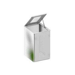 Mülltonnenbox 'Binto' Mit Klappdeckel Silbern 73 X 125 X 84 Cm