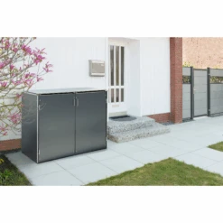 Müllbox-System 'Binto HPL' Schiefer 125 X 149 X 87 Cm, 2er-Variante -GartenWelt Günstiges Geschäft 4282537 03