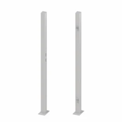 Torpfosten Für Einzeltor Silber 8 X 8 X 195 Cm 2er-Set