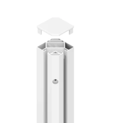 Eck-Klemmpfosten 'System' Weiß 8 X 8 X 105 Cm
