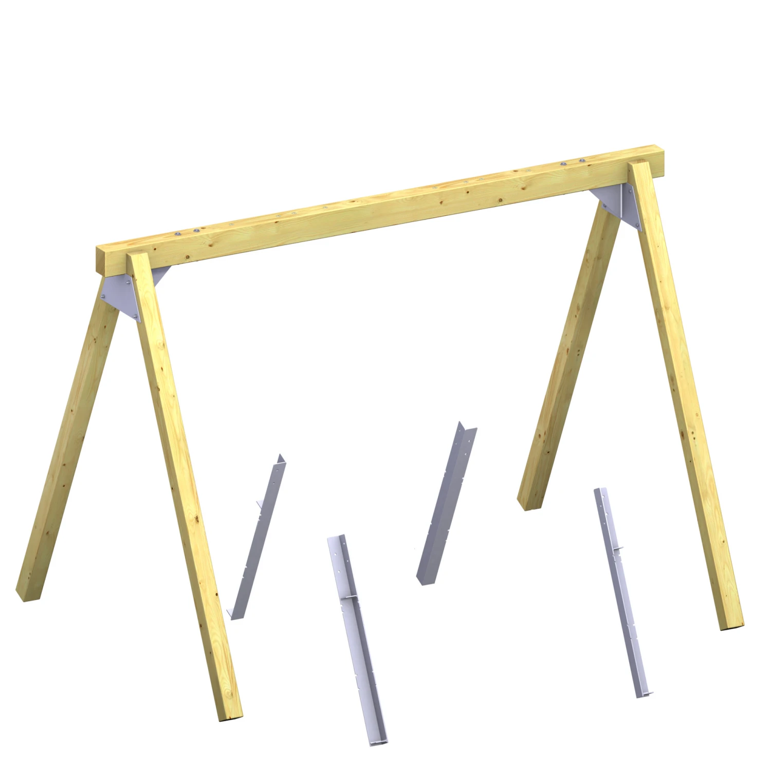 Schaukel-Set 'Winnetoo Pro' Nadelholz 358 X 230 X 249 Cm, Freistehend 2 Schaukel-Set 'Winnetoo Pro' Nadelholz 358 X 230 X 249 Cm, Freistehend – Bild 2