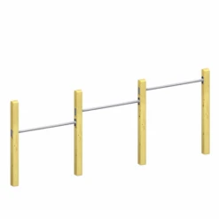 Reck 'Winnetoo Pro' 3 Stangen Nadelholz/Edelstahl 398 X 155 X 11 Cm