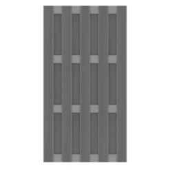 TraumGarten Sichtschutzzaun WPC Anthrazit "JUMBO" Alu-Riegel