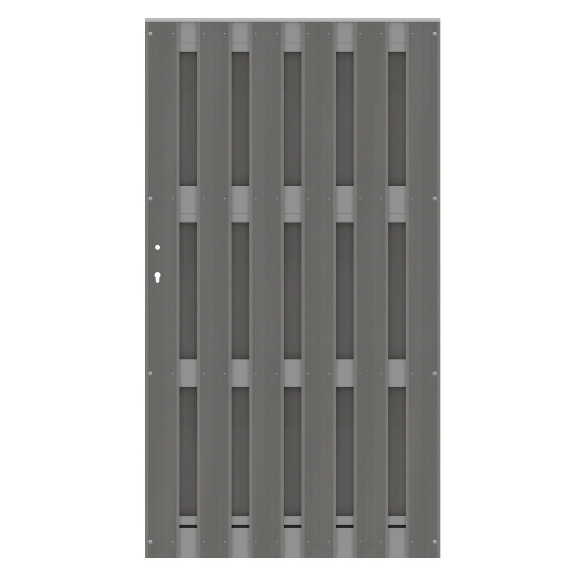 TraumGarten Tor WPC Anthrazit JUMBO Alu-Riegel 1 TraumGarten Tor WPC Anthrazit JUMBO Alu-Riegel