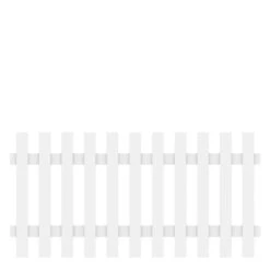 TraumGarten Vorgartenzaun Kunststoff Weiß Gerade LONGLIFE CARA XL