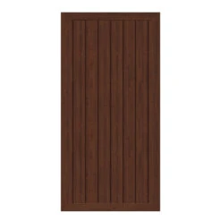 TraumGarten Sichtschutzzaun Kunststoff Nussbaum "LONGLIFE RIVA" Gerade