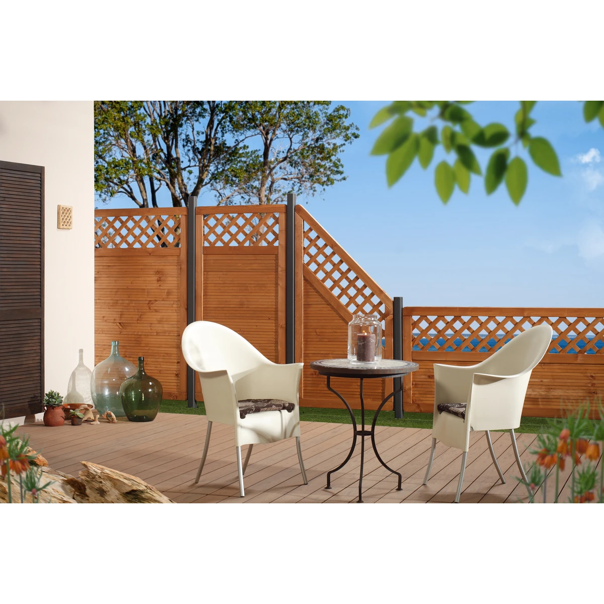 TraumGarten Tor Lasiert Holz Braun ARZAGO 4 TraumGarten Tor Lasiert Holz Braun ARZAGO – Bild 4