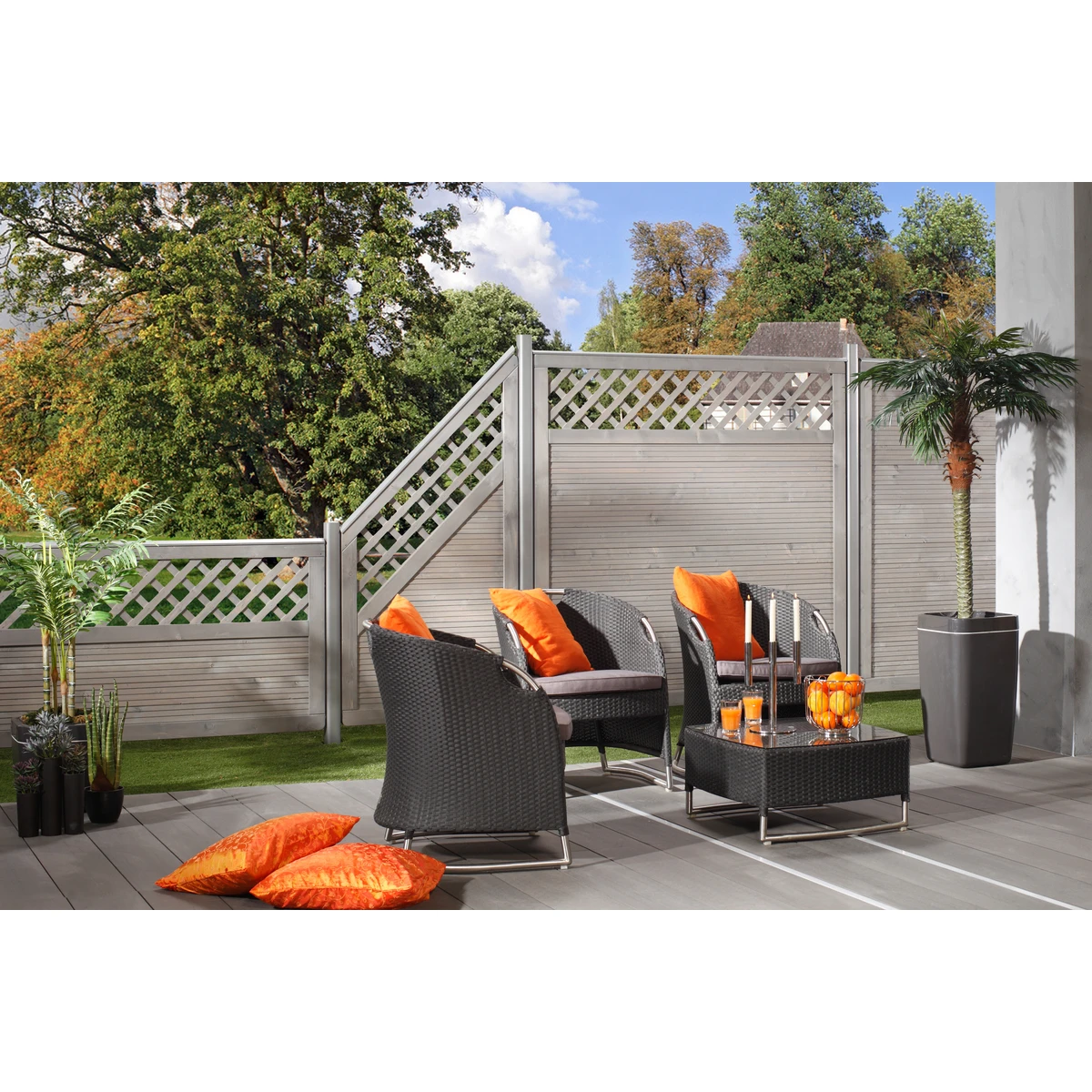 TraumGarten Tor Lasiert Holz Grau ARZAGO 4 TraumGarten Tor Lasiert Holz Grau ARZAGO – Bild 4