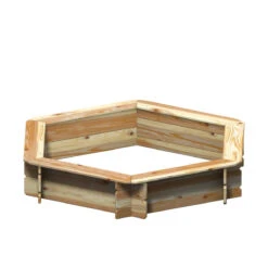TraumGarten BEO 6-eck Sandkasten Lärche Natur D 174cm