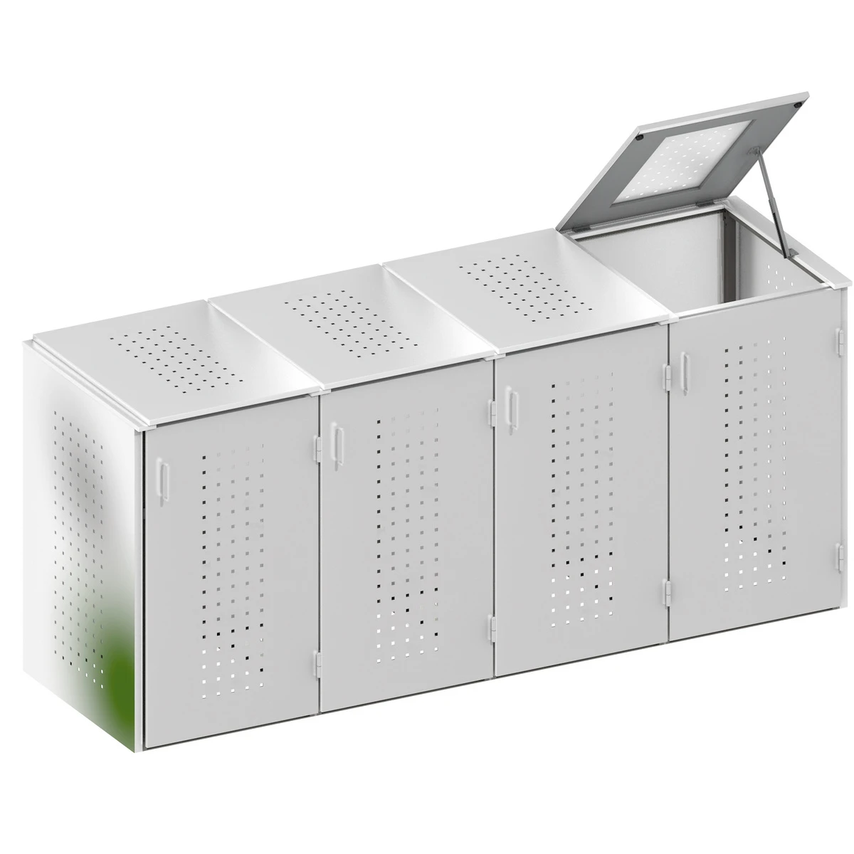 TraumGarten BINTO Edelstahlvariante 8, 4er-Box Mit Deckel 1 TraumGarten BINTO Edelstahlvariante 8, 4er-Box Mit Deckel