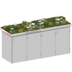 TraumGarten BINTO HPL Lichtgrau Variante/Set 4er-Box, Pflanzschale