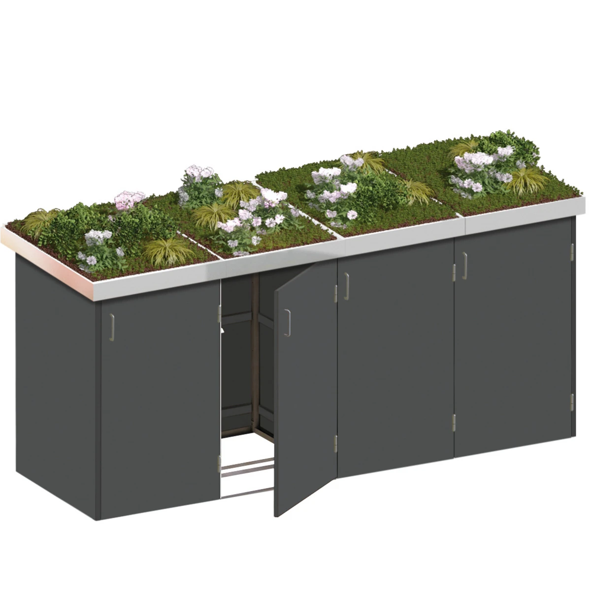 TraumGarten BINTO HPL Schiefer Variante/Set 4er-Box, Pflanzschale 1 TraumGarten BINTO HPL Schiefer Variante/Set 4er-Box, Pflanzschale