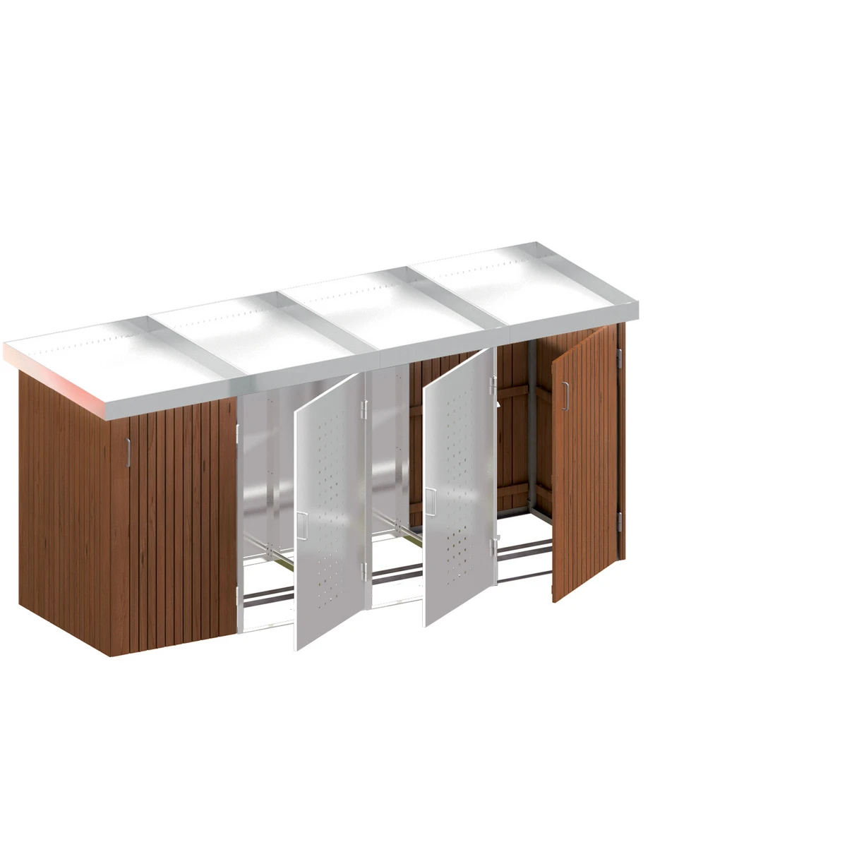 TraumGarten BINTO Hartholz-/Edelstahlvariante 4er-Box Mit Pflanzschale 1 TraumGarten BINTO Hartholz-/Edelstahlvariante 4er-Box Mit Pflanzschale