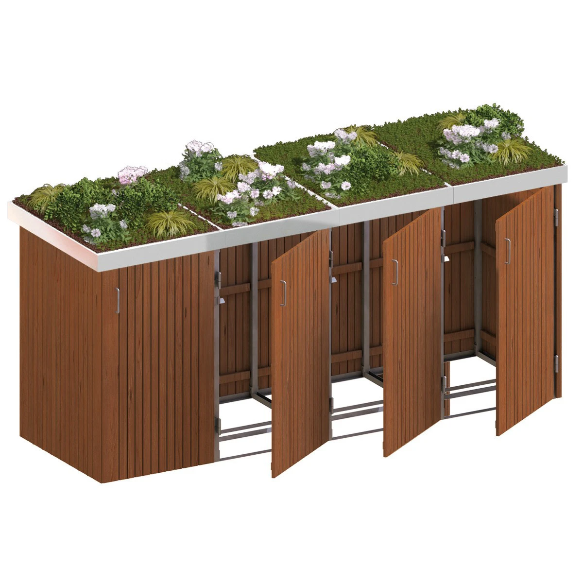 TraumGarten BINTO Hartholzvariante 8, 4er-Box Mit Pflanzschale 1 TraumGarten BINTO Hartholzvariante 8, 4er-Box Mit Pflanzschale