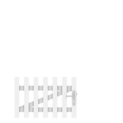 TraumGarten Tor Kunststoff Weiß Gerade Rechts LONGLIFE CARA