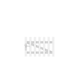 TraumGarten Tor Kunststoff Weiß Gerade Links LONGLIFE CARA