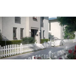 TraumGarten Vorgartenzaun Kunststoff Weiß Rund LONGLIFE CARA 5 TraumGarten Vorgartenzaun Kunststoff Weiß Rund LONGLIFE CARA -GartenWelt Günstiges Geschäft 76245 snam cara s 21 2