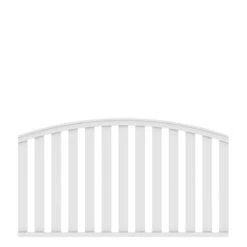TraumGarten Vorgartenzaun Kunststoff Weiß Rund LONGLIFE CLEO