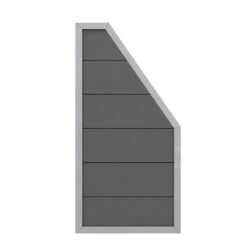 TraumGarten Sichtschutzzaun WPC Anthrazit "DESIGN WPC ALU" Anschluss