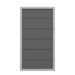 TraumGarten Tor WPC Silber/anthrazit Rechts DESIGN WPC ALU