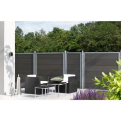 TraumGarten Tor WPC Silber/anthrazit Rechts DESIGN WPC ALU -GartenWelt Günstiges Geschäft 76245 snam dwpc anth s 11