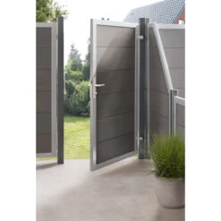 TraumGarten Tor WPC Silber/anthrazit Rechts DESIGN WPC ALU -GartenWelt Günstiges Geschäft 76245 snam dwpc anth s 14