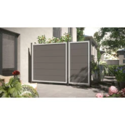 TraumGarten Tor WPC Silber/anthrazit Rechts DESIGN WPC ALU -GartenWelt Günstiges Geschäft 76245 snam dwpc anth s 22