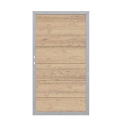 TraumGarten Tor WPC Silber/sand Links DESIGN WPC ALU