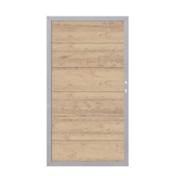 TraumGarten Tor WPC Silber/sand Rechts DESIGN WPC ALU