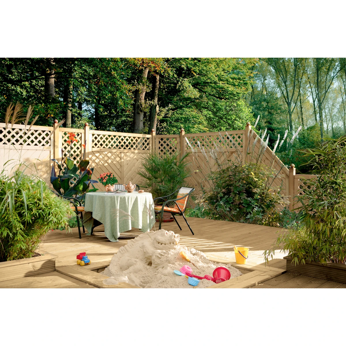 TraumGarten Tor KDI Holz Natur Gerade GADA 2 TraumGarten Tor KDI Holz Natur Gerade GADA – Bild 2